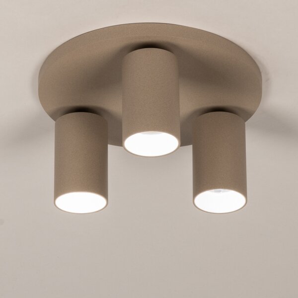 Stropní bodové svítidlo Average Spot Dark Taupe 3 Round (LMD)