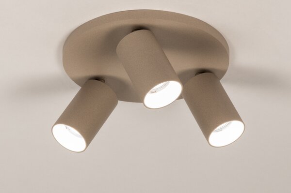 Stropní bodové svítidlo Average Spot Dark Taupe 3 Round (LMD)