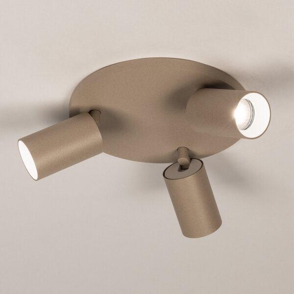 Stropní bodové svítidlo Average Spot Dark Taupe 3 Round (LMD)