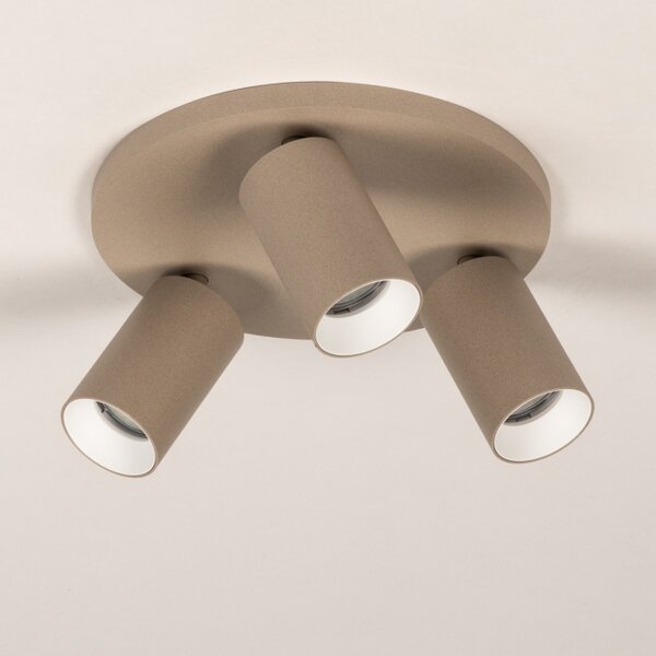 Stropní bodové svítidlo Average Spot Dark Taupe 3 Round (LMD)