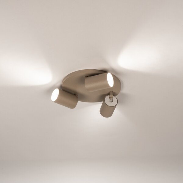 Stropní bodové svítidlo Average Spot Dark Taupe 3 Round (LMD)