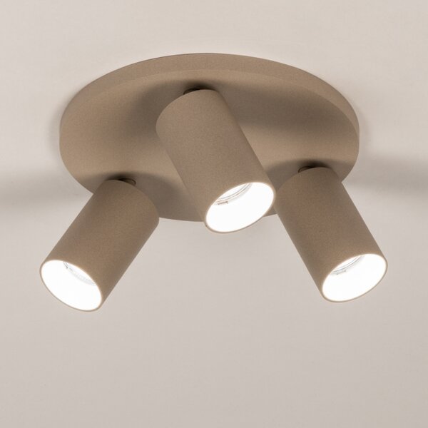 Stropní bodové svítidlo Average Spot Dark Taupe 3 Round (LMD)