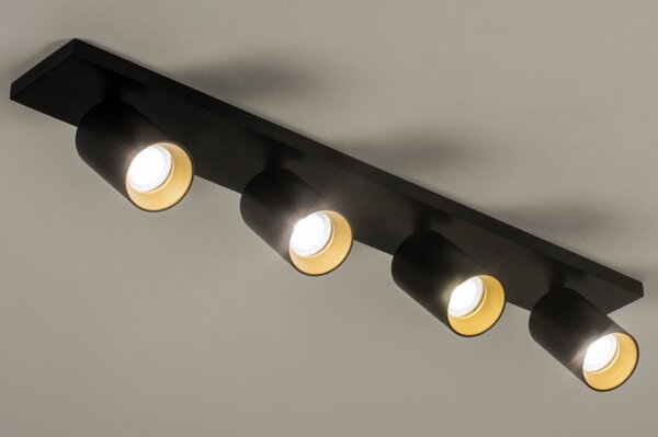 Stropní bodové svítidlo Average Spot Black and Gold IV (LMD)