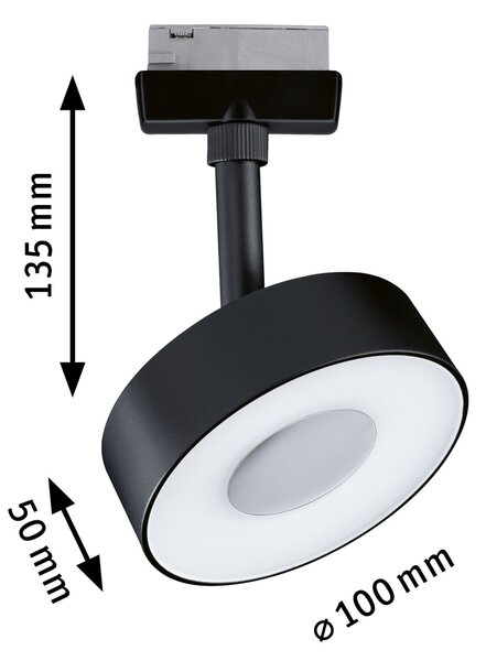 Paulmann 95589 Circle, spot pro Urail system, 1x5W LED 3000K, tříkrokové stmívání, černá