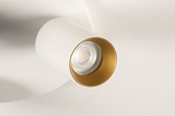 Stropní bodové svítidlo Average Spot White and Gold 3 Round (LMD)
