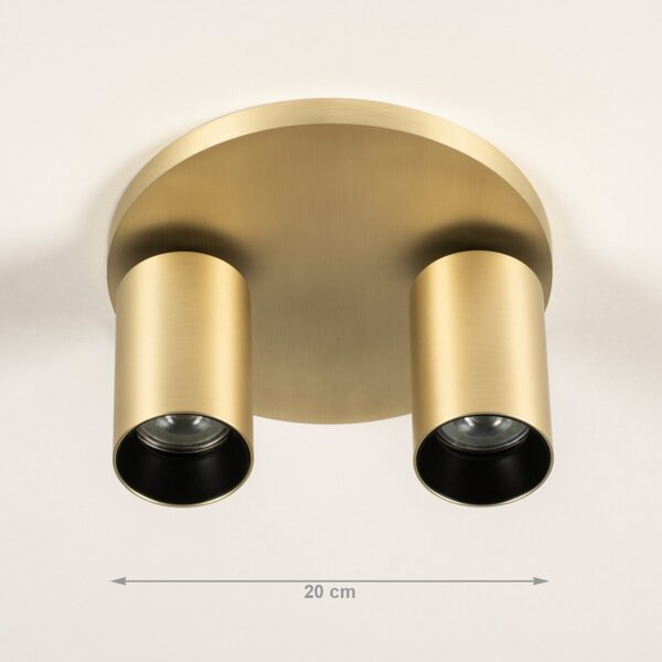 Stropní bodové svítidlo Average Spot Gold 2 Round (LMD)