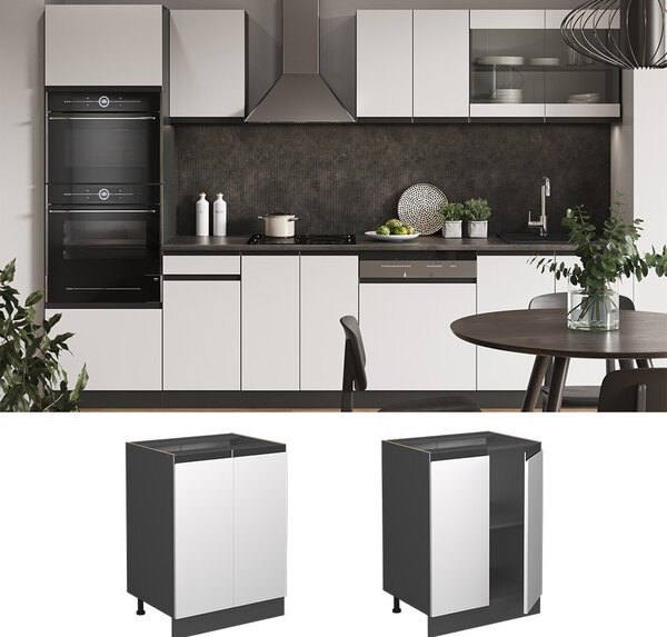 Spodní skříňka kuchyňské linky Vicco R-Line Bílá 60 cm Tvar J, bez pracovní desky, Model 39716