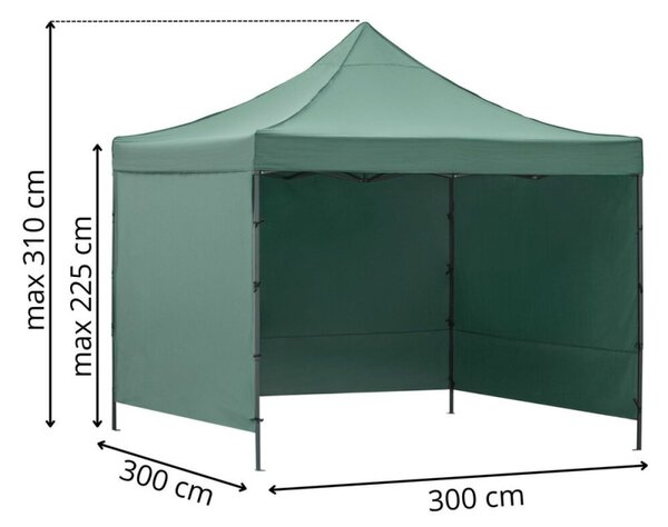 Párty stan 3x3 m SPRINGOS GP0001 zelený