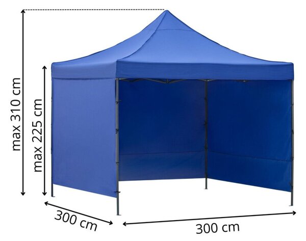 Party stan 3x3 m se stěnami SPRINGOS GP0010 modrý
