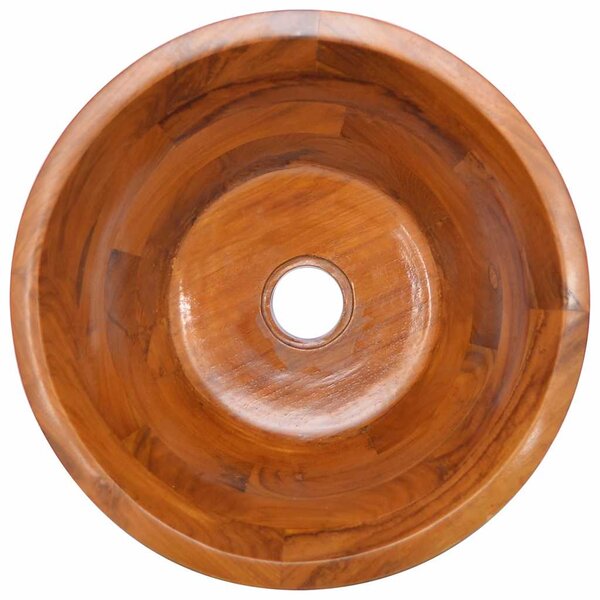 Umývadlo masivní teak Φ40 x 20 cm 326161