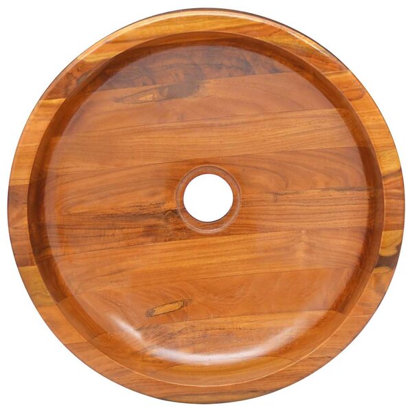 Umyvadlo masivní teak Φ40 x 10 cm 326159