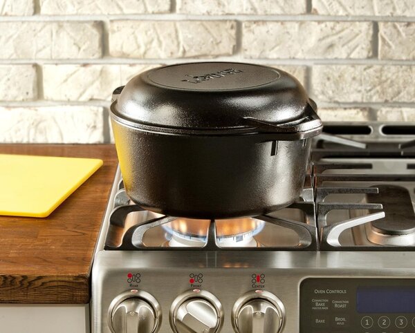 Litinový combo hrnec Double Dutch Oven Lodge 4,7 l