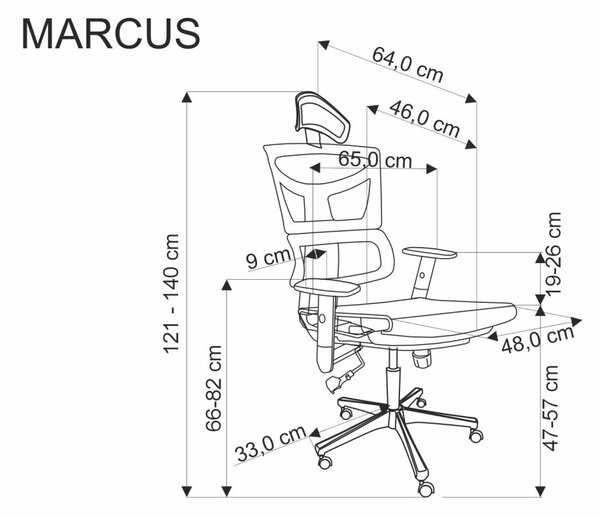 Halmar Kancelářské křeslo MARCUS černé
