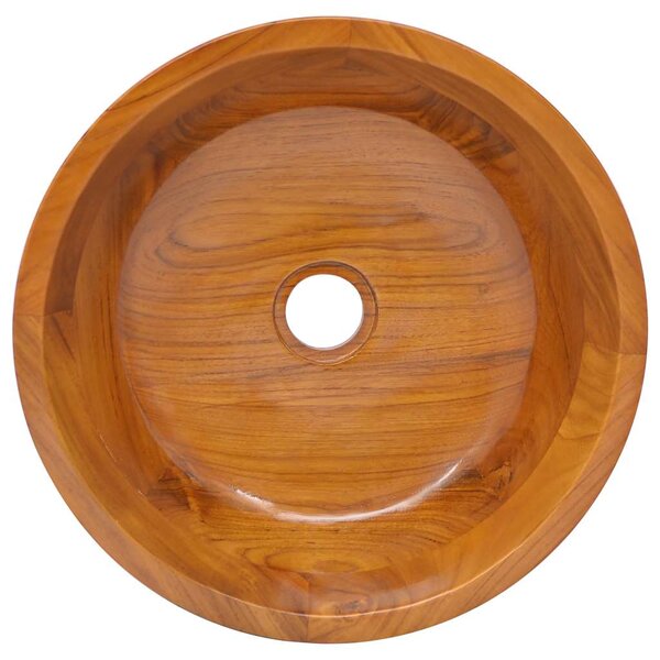 Umývadlo masivní teak Φ40 x 10 cm 326160