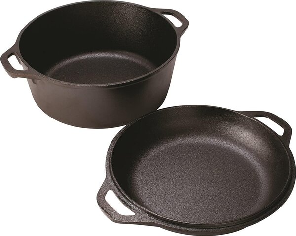 Litinový combo hrnec Double Dutch Oven Lodge 4,7 l