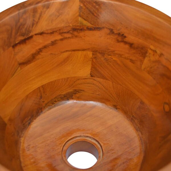 Umývadlo masivní teak Φ40 x 20 cm 326161