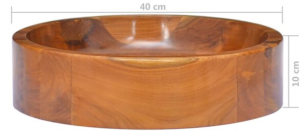 Umyvadlo masivní teak Φ40 x 10 cm 326159