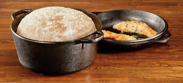 Litinový combo hrnec Double Dutch Oven Lodge 4,7 l