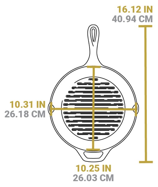 Litinová grilovací pánev Lodge 26 cm