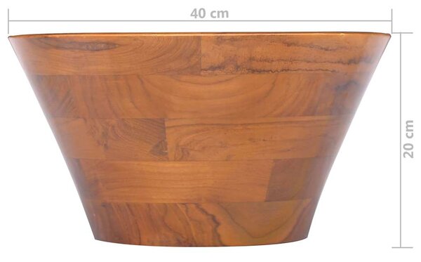 Umývadlo masivní teak Φ40 x 20 cm 326161