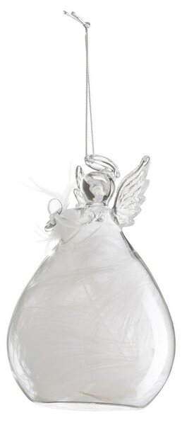 6ks vánoční skleněná ozdoba anděl s peříčky Angel - 8*11 cm - J-Line by Jolipa