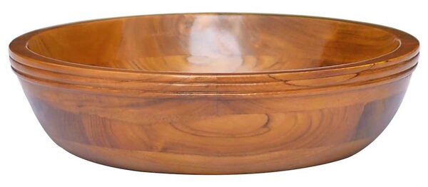 Umývadlo masivní teak Φ40 x 10 cm 326160