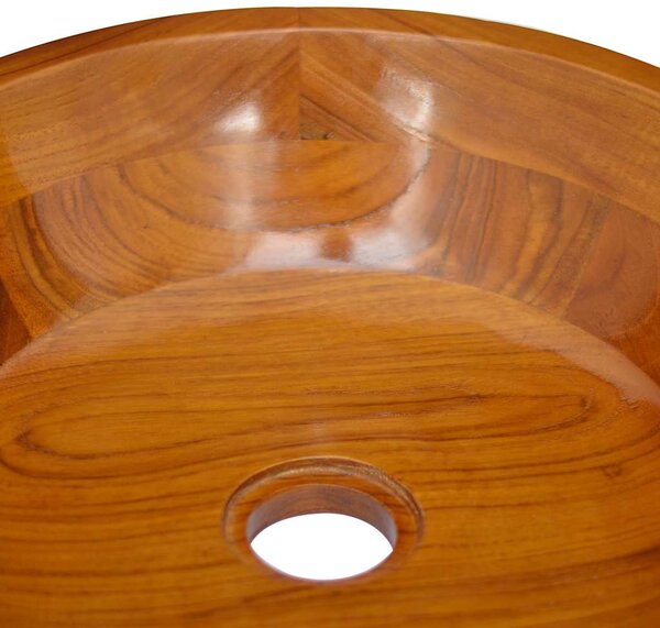 Umývadlo masivní teak Φ40 x 10 cm 326160