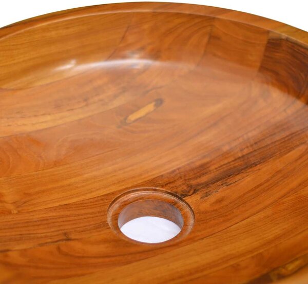 Umyvadlo masivní teak Φ40 x 10 cm 326159