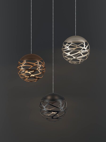 Lodes 14711 4527 Kelly Cluster, závěsné svítidlo, 1x7W LED 2700K stmívatelné, champagne, prům. 18cm