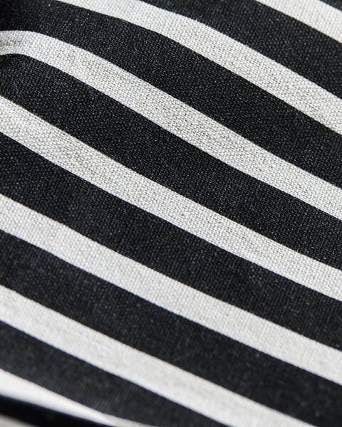 Úložný kulatý box se zipem Black/Off-white – set 2 ks