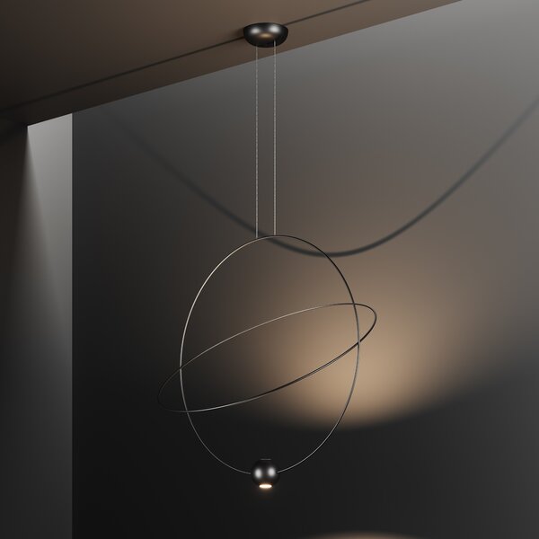 Lodes 20622 2227 Elara large, závěsné svítidlo LED 27W 2700K, černá, průměr 80cm