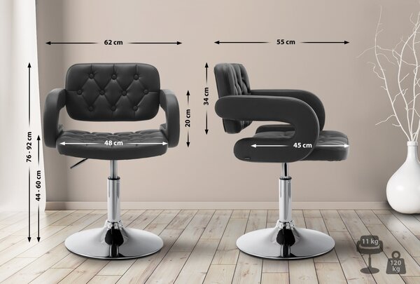 Židle Dublin lounger - Černá