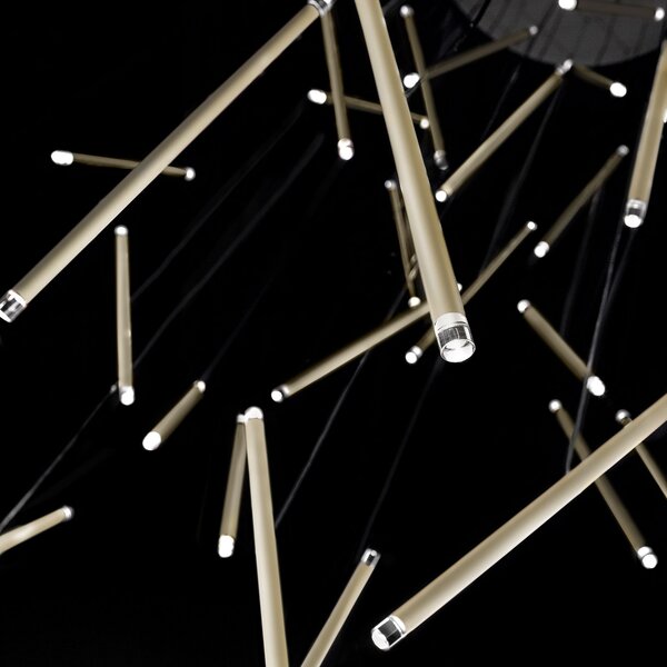 Lodes 15825 4520 A-tube Nano Duo, champagne, závěsné svítidlo, 2x1W LED 2700K, 50cm