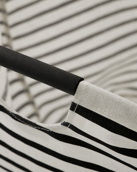 Skládací koš na prádlo Stripes Black/White