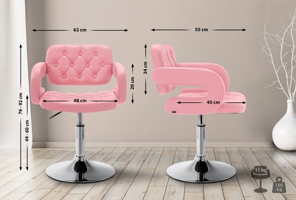 Židle Dublin lounger - Ružová