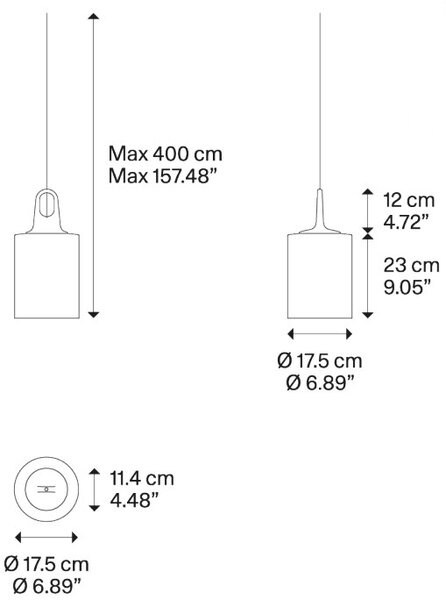 Lodes 16923 2700 Jim Cylinder cluster, champagne s šedým hákem, 1x25W LED E27, prům. 17,5cm