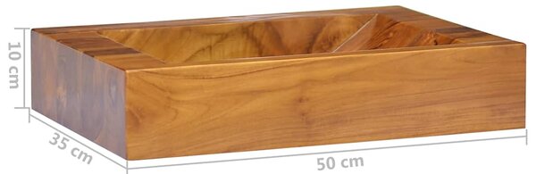 Umyvadlo masivní teak 50 x 35 x 10 cm 326163
