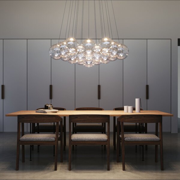 Lodes 22125 1327 Random Cloud 19 ø23, závěsné svítidlo LED 19 x 5W 2700K, bílé sklo, rozměr 115x103cm