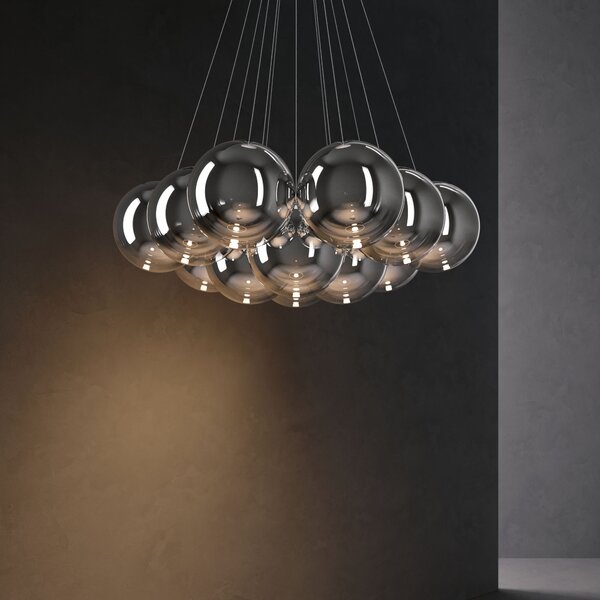 Lodes 22125 1327 Random Cloud 19 ø23, závěsné svítidlo LED 19 x 5W 2700K, bílé sklo, rozměr 115x103cm