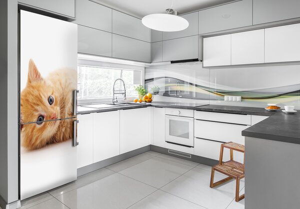 Nálepka fototapeta lednička Malá červená kočka FridgeStick-70x190-f-126034635