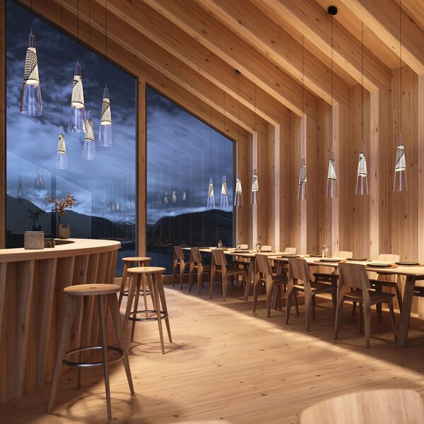 Lodes 21011 3227 Cono di Luce large, designové závěsné svítidlo sklo/šedá 10W LED 2700K, výška 60cm