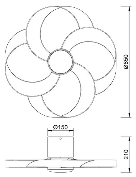 Mantra 8705 Rose, ventilátor se svítidlem a dálk. ovladačem LED 24W 2700-5000K, bílá, průměr 65cm