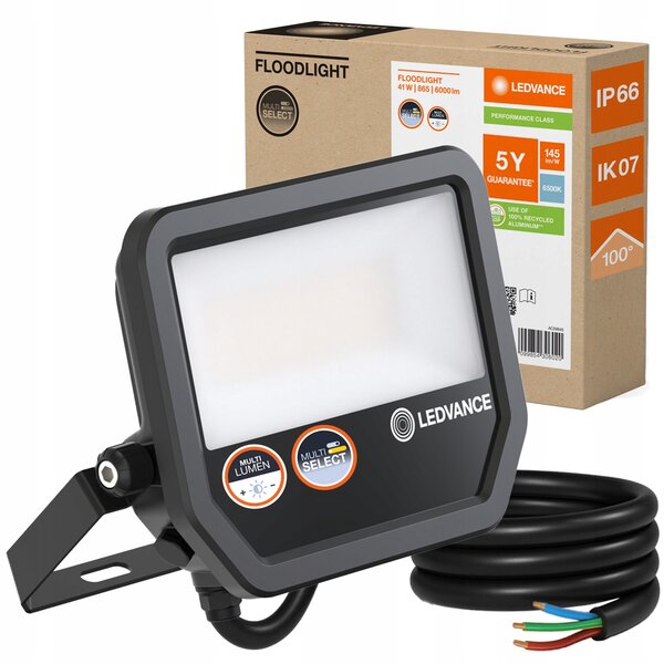 LED světlomet Floodlight gen.4 41W studená bílá 6000lm IP66 černý Ledvance