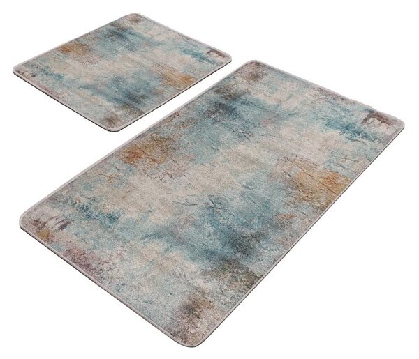 Modro-šedé koupelnové předložky v sadě 2 ks 60x100 cm – Mila Home