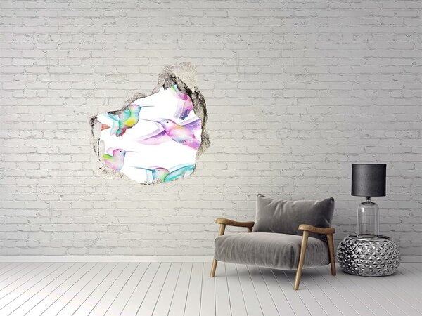 Díra 3D foto tapeta nálepka Kolibříky nd-p-87085424