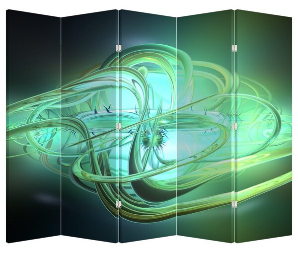 Paraván - Zelená abstrakce (210x170 cm)