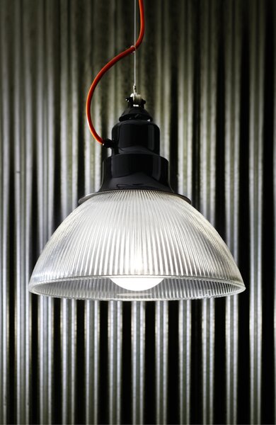 Zava Berlino, závěsné svítidlo v industriálním stylu, 1x100W E27, satinovaný hliník, prům. 38cm