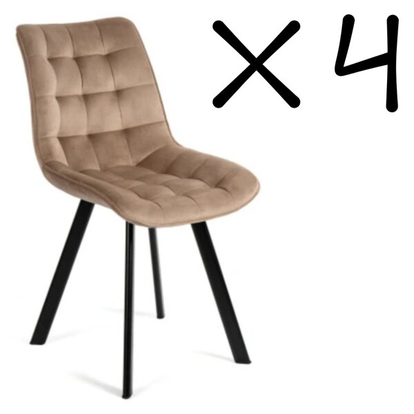 KK Set 4 kusů jídelní židle NIKI béžová