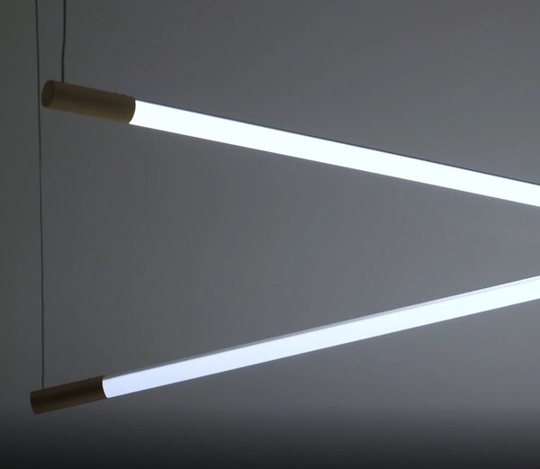 Zava Cosima, mosazné lieární závěsné svítidlo, 26W LED 3000K, délka 139cm