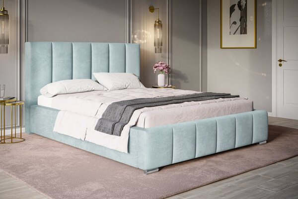 Čalouněná postel BED 1 120x200 modrá